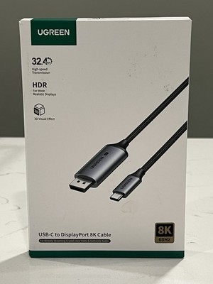 UGREEN USB C to DisplayPort Cable 8K@60Hz 4K@240/120Hz 2K@360Hz Type C (3M)
