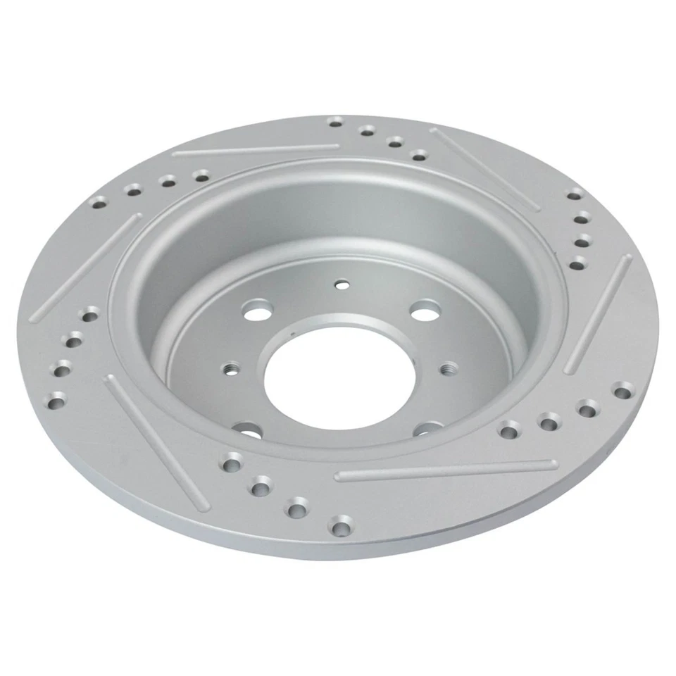 Brake Rotor Performance Drilled Slotted Rear Pair Set for Acura Honda - Image 2 of 4