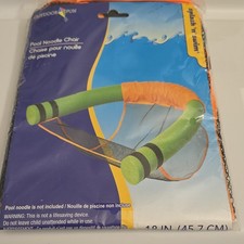 Splash 'n' Swim Pool Noodle Chair Orange Green Black Chair Shape