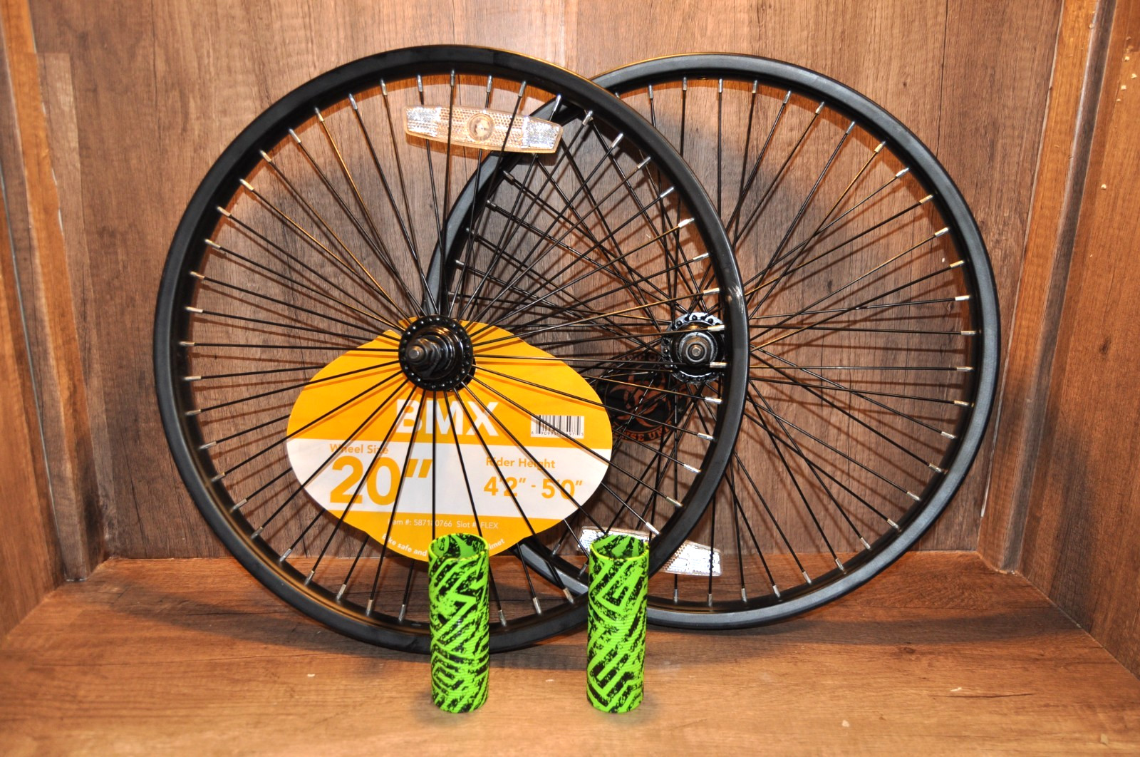 20" BMX  Bike Wheelset Front & Rear (Front Pegs Included) BM