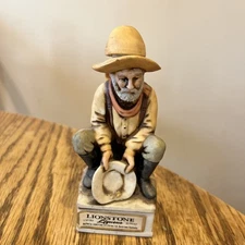 vintage 1975 Lionstone Porcelain Cowboy liquor decanter Limited Edition 30 Proof