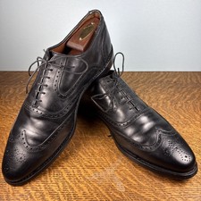 Allen Edmonds McClain 3858 Black Leather Short Wing Oxfords Men's 11D USA Made