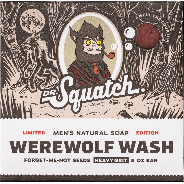 Werewolf Wash Heavy Grit Dr Squatch Limited Edition Halloween Soap 5 Oz Bar