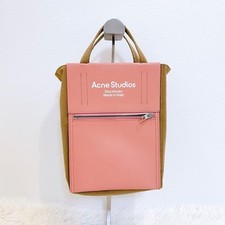 Acne Studios Pink Beige Shoulder Bag Leather/...