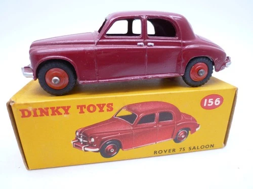 VINTAGE DINKY TOYS 156 ROVER 75 SALOON IN ORIGINAL BOX 1954