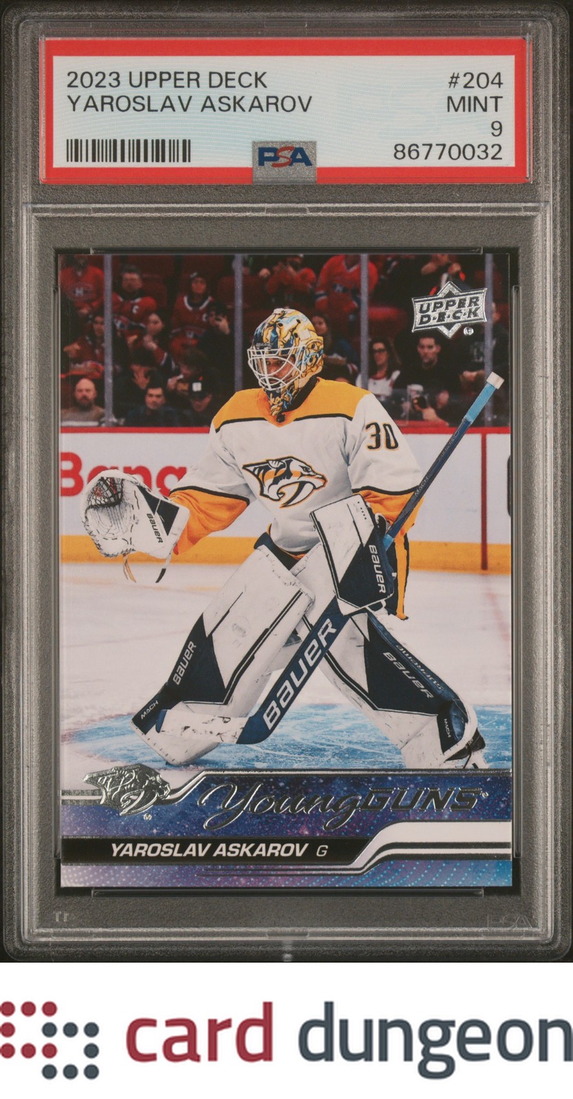 Yaroslav Askarov 2023 Upper Deck #204 - 86770032 PSA 9