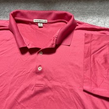 Peter Millar Mens XXL Pink Short Sleeve 100 Cotton Golf Polo Shirt