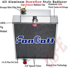 4 Row Aluminum Radiator AR40832 For John Deere Tractor 4000 4020 AR46434 AR49454