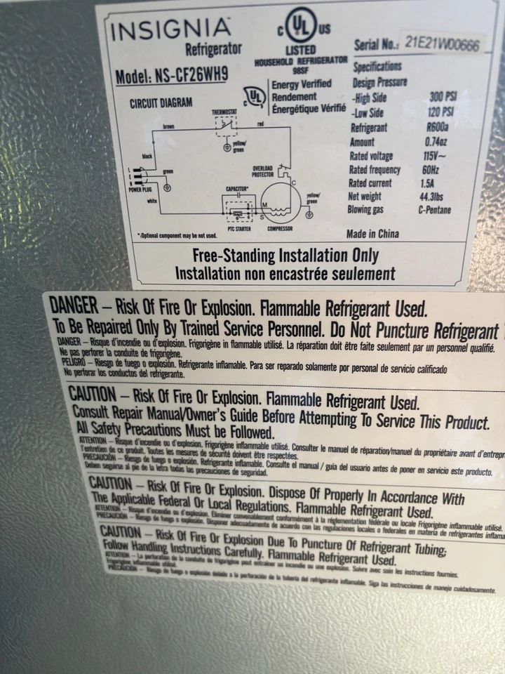 Mini nevera y Euhomy Insignia 2,6 pies cúbicos 1,1 pies cúbicos congelador universitario combo Foto 4 de 4