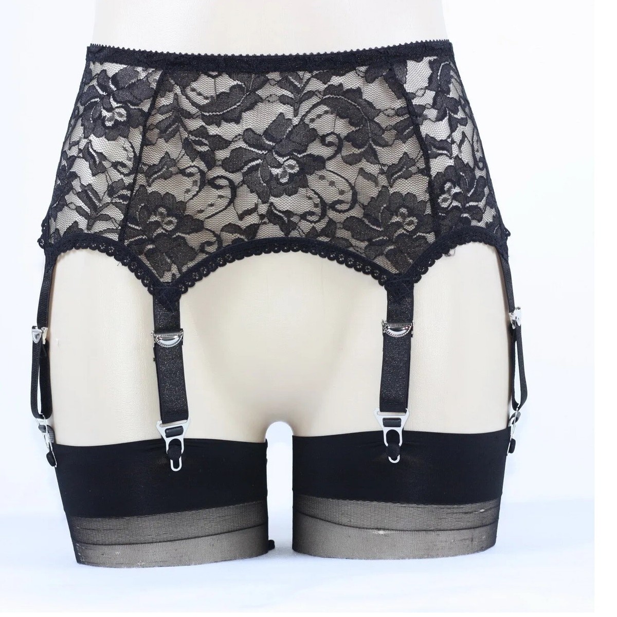 Plus Size Womens Floral Lace Girdle Vintage Garter Belt 6 Straps Suspender  Belt | eBay