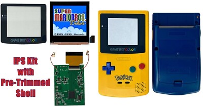 GameBoy Color Q5 XL IPS Backlight Kit with OSD + Pre Trimmed Shell Game Boy GBC