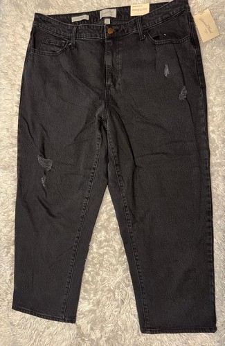 universal thread Women's plus Jeans High-Rise Vintage Straight Black Size 18W