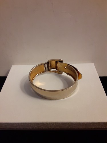 ANTIKES VIKTORIANISCHES GOLD WASCH SCHWARZ EMAILLE SCHNALLE ARMBAND - Bild 7 von 9