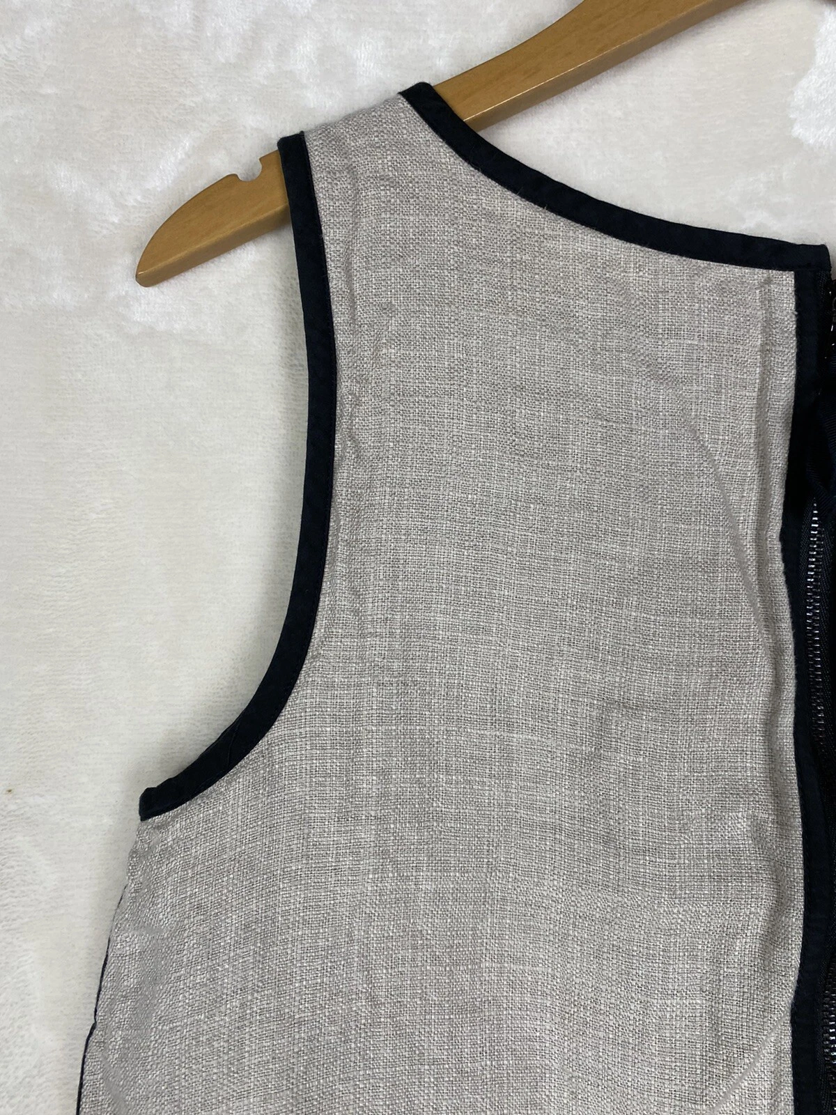 VETEMENTS Abito Loft Donna 8 A Line 100% Lino Senza Maniche Naturale Spiaggia Foderato Lavoro Ufficio