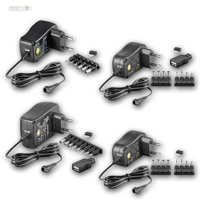 Universal-Stecker-Netzteil 3V-12V stabilisiert einstellbar, verschiedene Adapter
