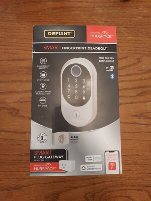 Defiant Smart Fingerprint Deadbolt in Satin Nickel 1009 561 265 - New, Sealed!