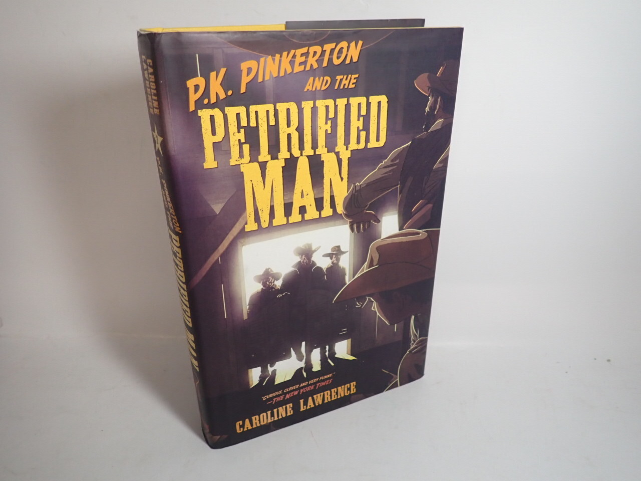 P. K. Pinkerton & the Petrified Man, Caroline Lawrence 2012 1st edition SIGNED