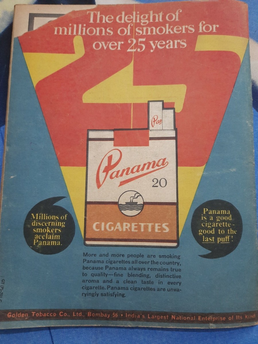 cigarette brands in panama Panama Wills Cigarette Smoking Tobacco Advertisement Ad India Collectible  Rare 3