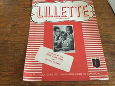 LILLETTE. BY JACK GOLD. USED PIANO SHEET MUSIC.