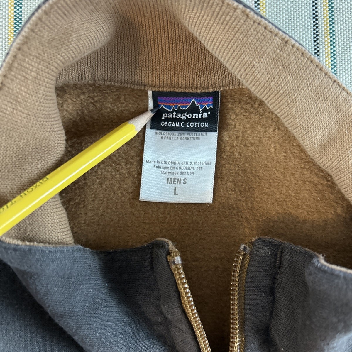 Patagonia Full Zip Valley Sweatshirt Mens Large Brown Orange