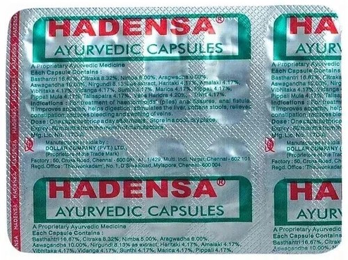 Hadensa 50 Caps for Piles, Haemorrhoids, Fissures & Fistula | Exp 11/2028 - Picture 4 of 8