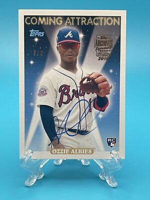 2018 Topps Archives Coming Attraction Autographs Ozzie Albies #CA-4 /8 (RC)
