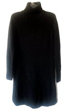 Dip Women's Size Small S Ribbed Turtleneck Sweater Dress Black Long Sleeve GUC