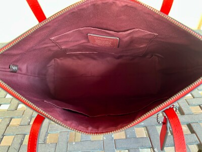 COACH 4454 XGRAIN TOP ZIP LEATHER TOTE SHOULDER BAG MIAMI RED | eBay
