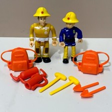 Lot 2pcs Fireman Sam Elvis Penny w/ Hats Tools Action Figures Kids Toys Simba