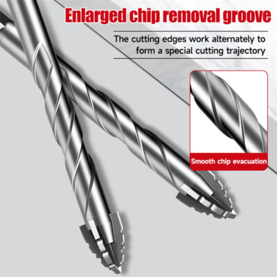 New Four-Flute Sawtooth Eccentric Drill Bit, Efficient Drill Bits US-20%OFF