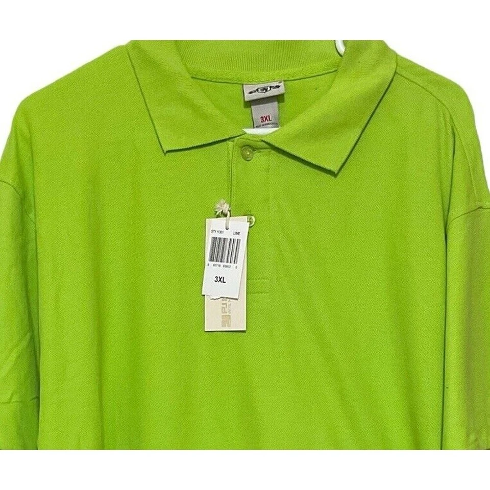 PJ Mark Para Hombres 3XL Verde Lima Manga Corta Polo Algodón Nuevo Con Etiquetas Foto 3 de 4