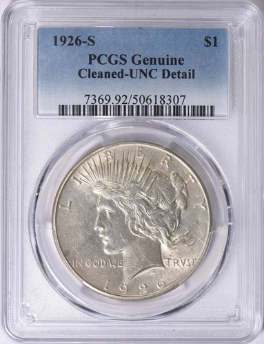 1926 S Peace Silver Dollar $1 PCGS UNC Details