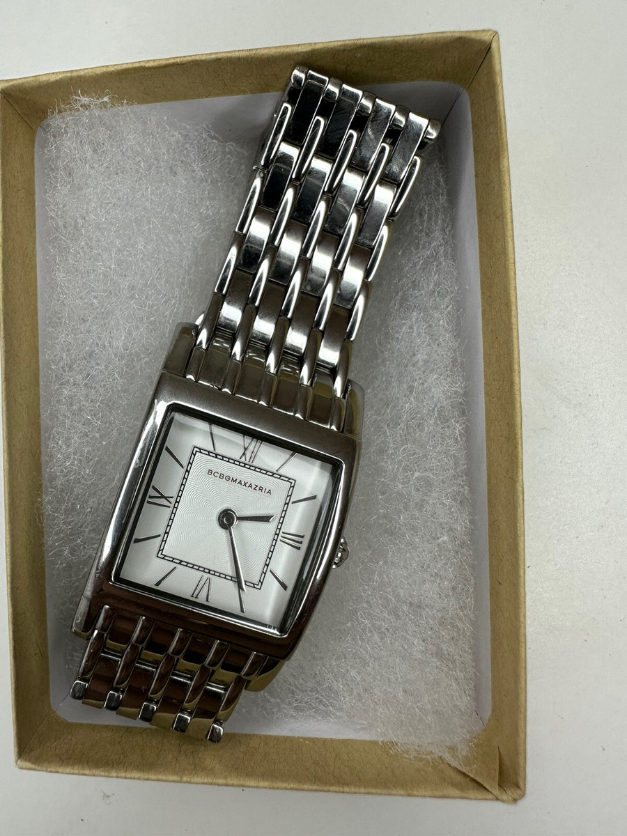 ⭐️BCBG MAXAZRIA Great Modern Stainless Steel Mens Heavy BCBG Maxazria Wrist Watch