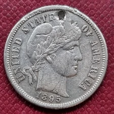 1895 Barber Dime 10c Better Grade XF Details #61328