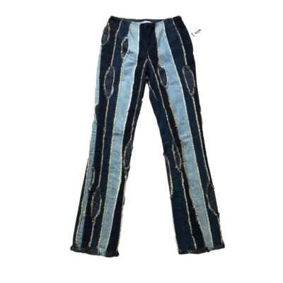 Vintage brandneue Moschino High Waist Denim Patchwork Jeans