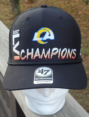Rams Nfl Hats 2021 LOS ANGELES RAMS HAT '47 NFL 2021 SUPER BOWL LVI 56