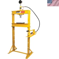 Performance Tool Adjustable Height 12 Ton Commercial Shop Press for Precision