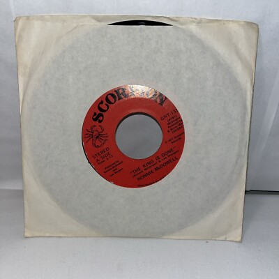 Ronnie McDowell  45 Vinyl The King Is Gone 1977 Original Elvis Presley Record