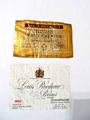 WINE LABEL - LOUIS ROEDERER CHAMPAGNE  Reims France -Original