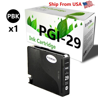 (1 Pack,PBK) PGI-29 PGI29 Ink Cartridge for PIXMA pro-1S Laser Printer