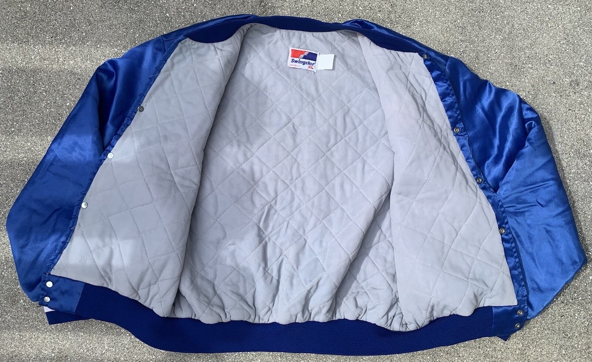 Vintage 80s Chicago Cubs Mens XL Swingster Satin Bomber
