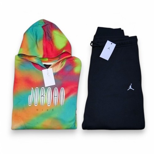Jordan Men's MVP Hoodie + Joggers Size L Fleece Tracksuit Matching Outfit NWT - Picture 2 of 12
