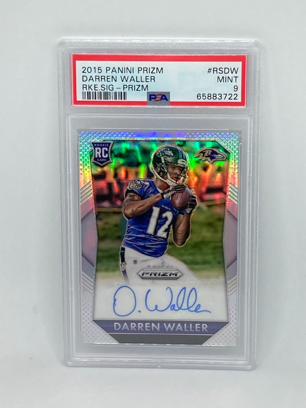 Darren Waller Panini Prizm Rookie Signatures #RSDW Base
