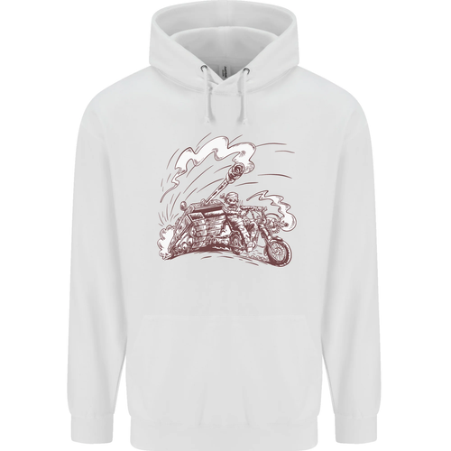 An Army Biker With Tank Skull Motorcycle Childrens Kids Hoodie - Picture 84 of 88
