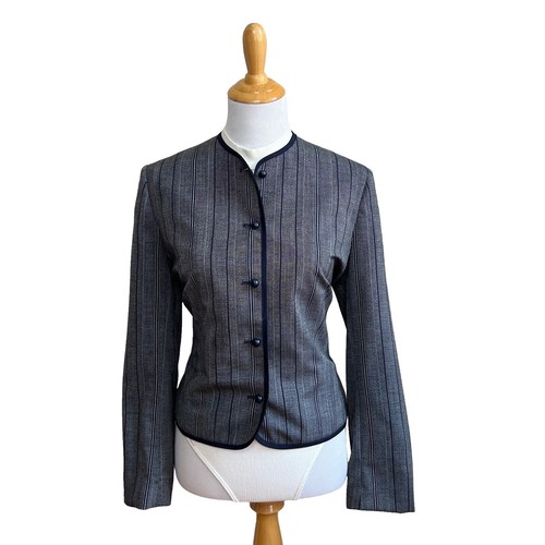 French Vintage 1940s Blue Stained Cotton Twill V-Pockets Work