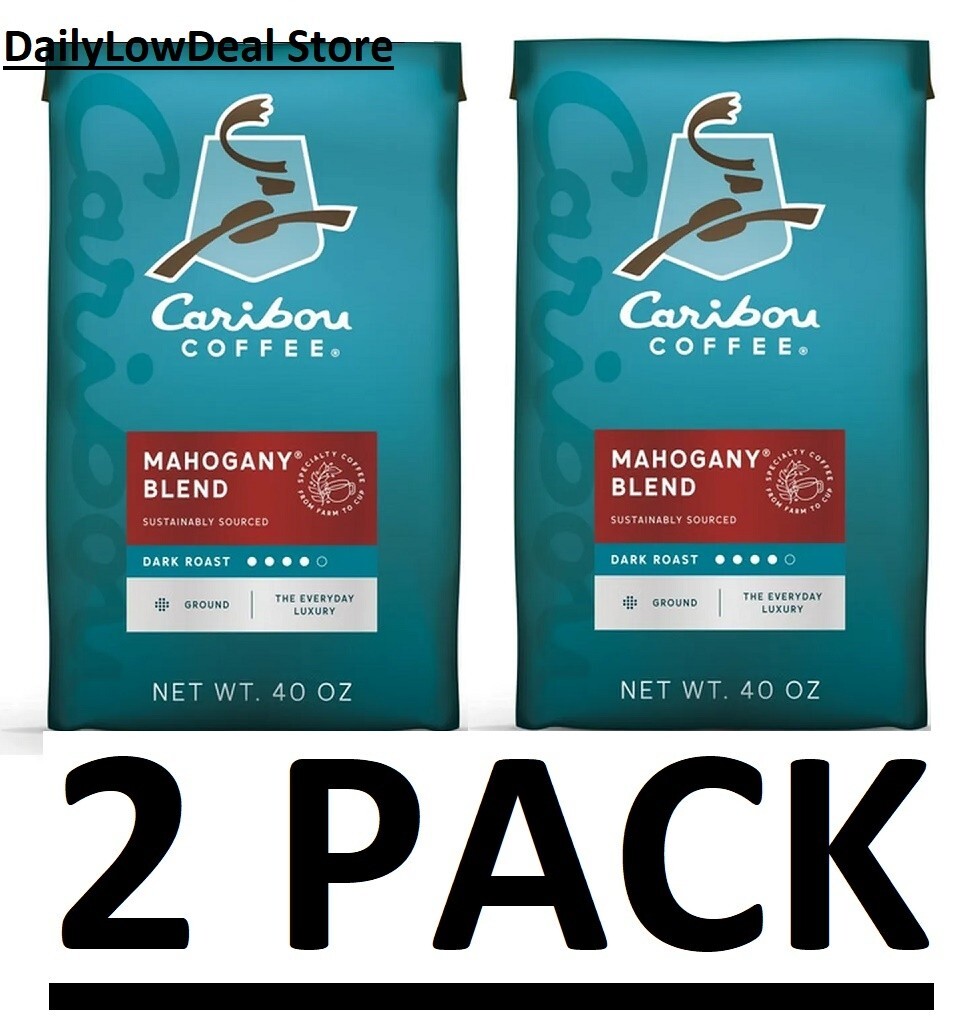 2 PACK - Caribou Ground Coffee, Mahogany 40 oz (TOTAL 80 oz)