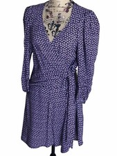 Zara Black Pink Floral Faux Wrap Tie Side Dress Lg NWT