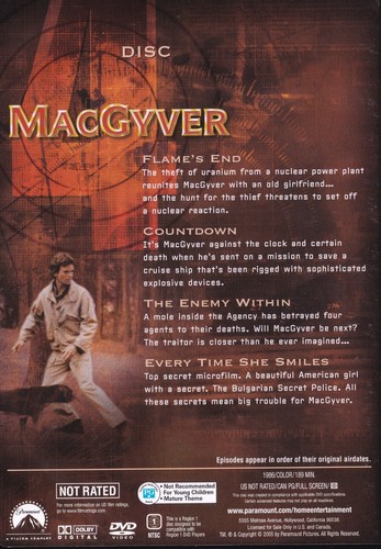 Individual Replacement MacGyver (DVD SLIM CASE ONLY) Season 1 Disc # of Choice - Picture 9 of 13