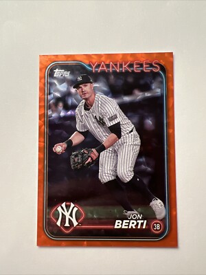 2024 Topps Update Series Red Crackle Jon Berti 16/299 New York Yankees #US124