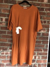 Zara midi dress -size small - Dark Orange with a tie bow